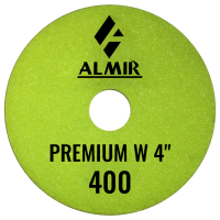 Диски полировальные эластичные PREMIUM W ALMIR D100/№400 (Премиум W АЛМИР) для мрамора и гранита (с водяным охлаждением)